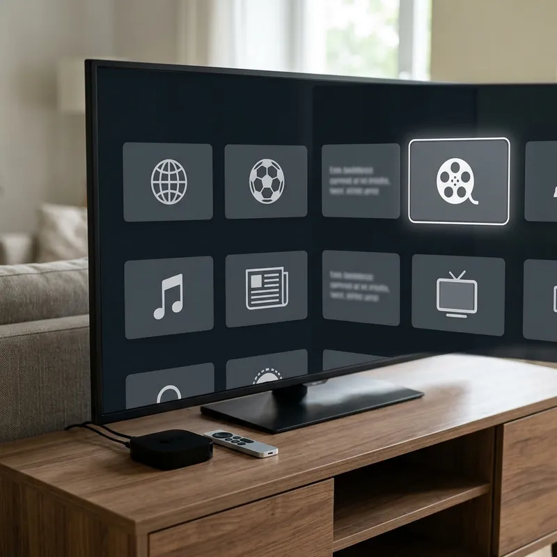 Lecteur multimédia sur Apple TV 4K avec télécommande Siri