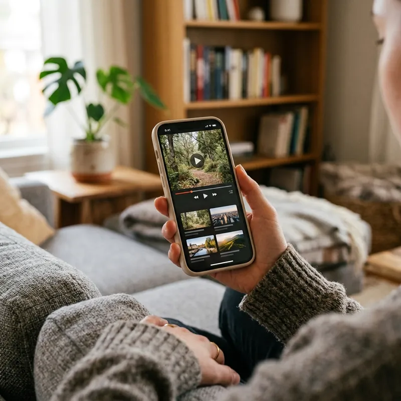 Application mobile sur iPhone avec mode image dans l'image
