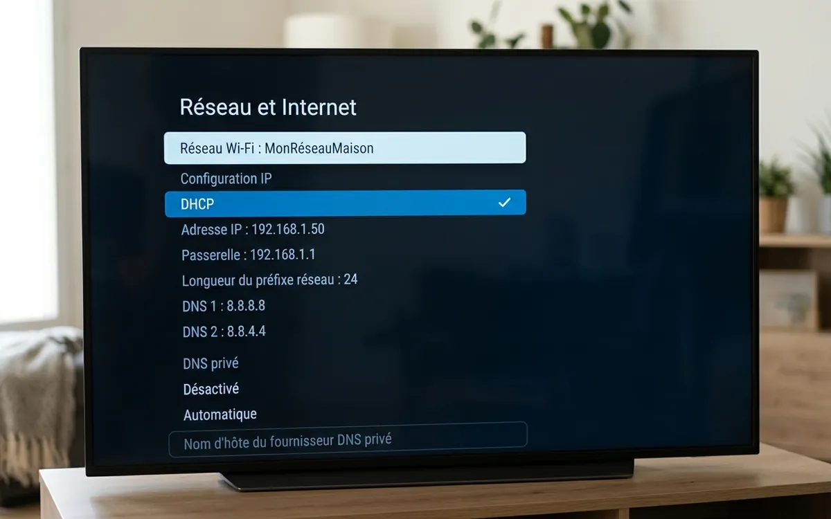 Choix entre le mode DNS privé universel ou l'attribution d'adresses IPv4 statiques