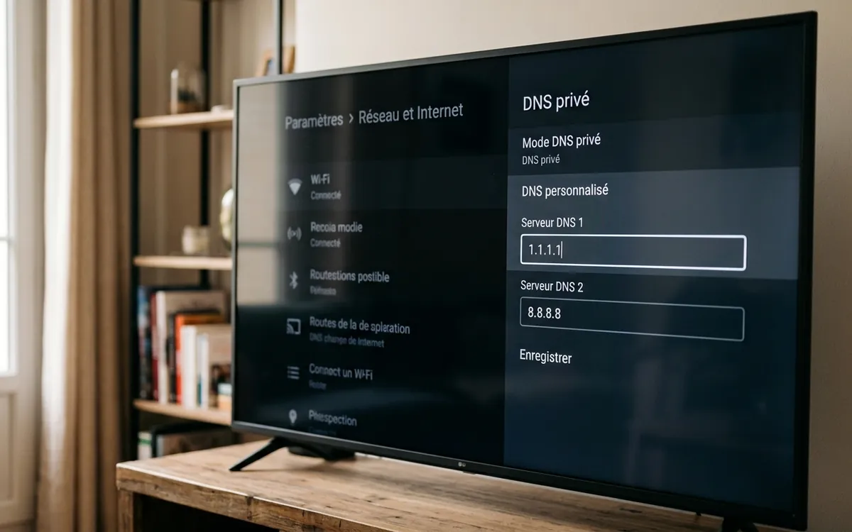 Champ de saisie du fournisseur de DNS privé avec validation automatique du certificat