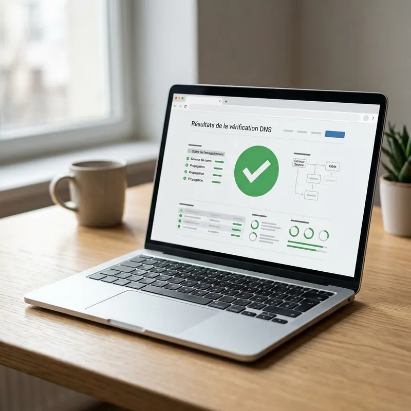 Page de test confirmant l'activation des nouveaux serveurs DNS
