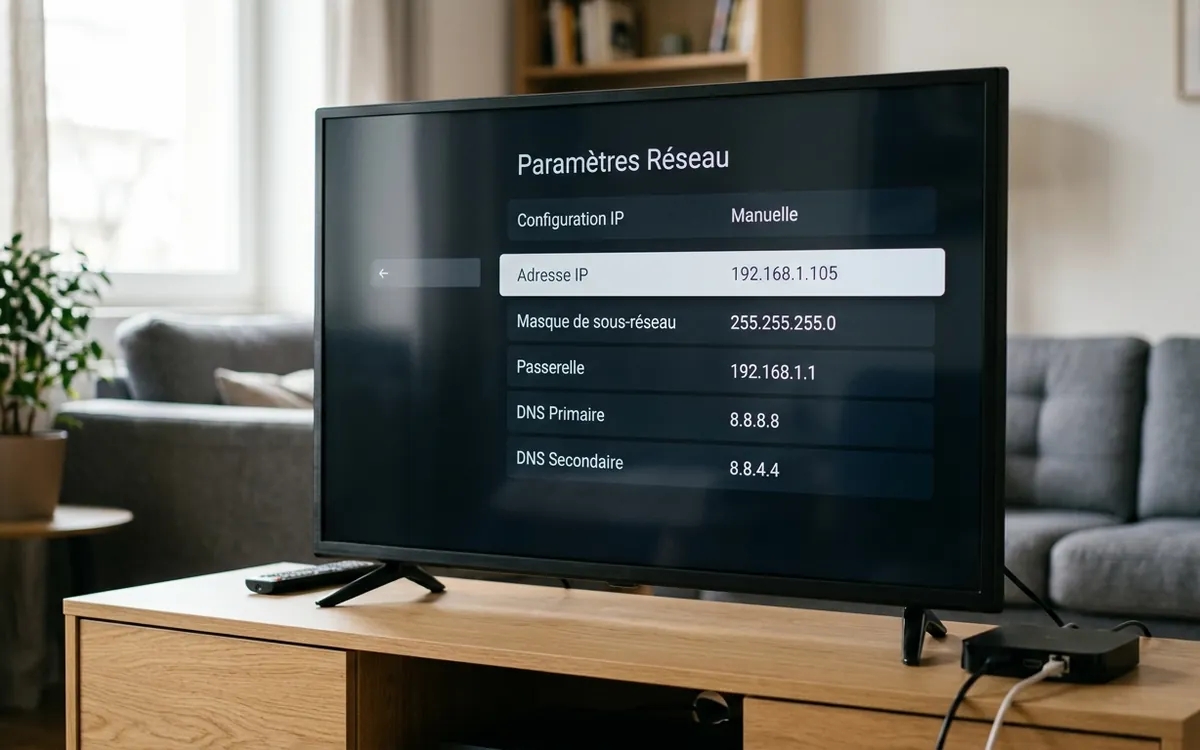 Accès à la section Réseau depuis le menu principal de votre boîtier multimédia Formuler