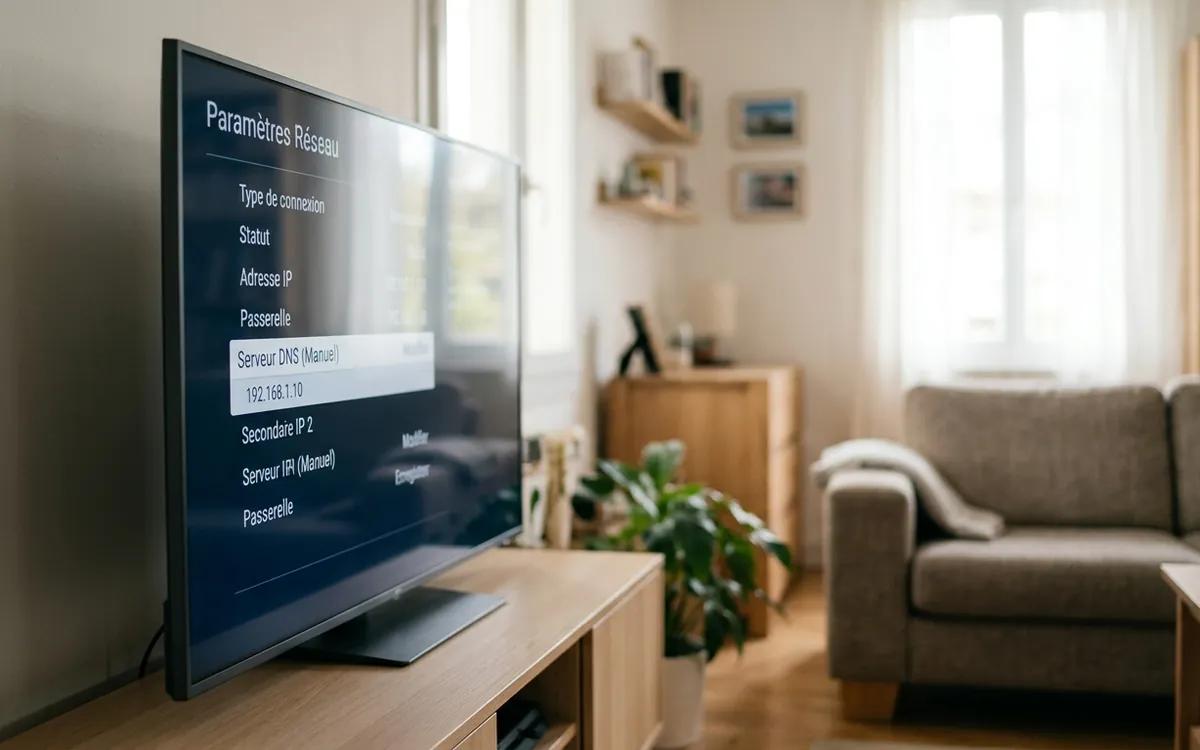 Accès aux paramètres de connexion réseau depuis le menu principal de votre télévision