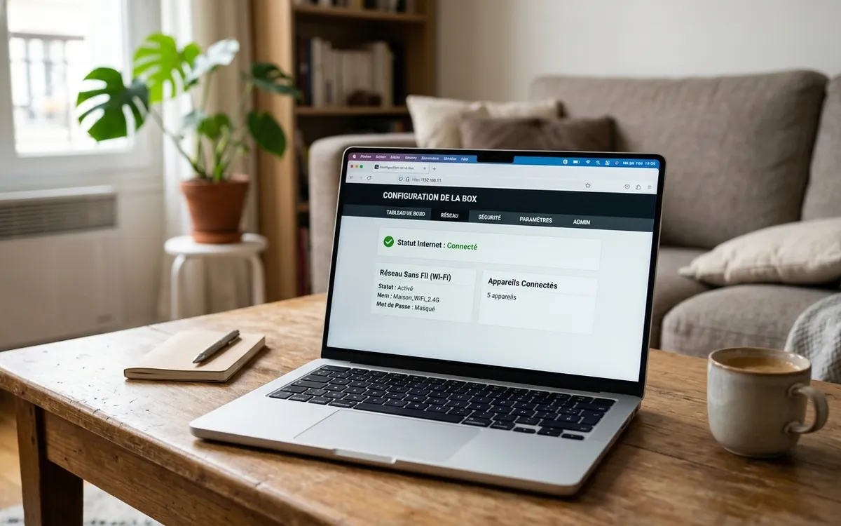Page d'accès à l'interface de gestion locale de la Box SFR depuis votre navigateur web