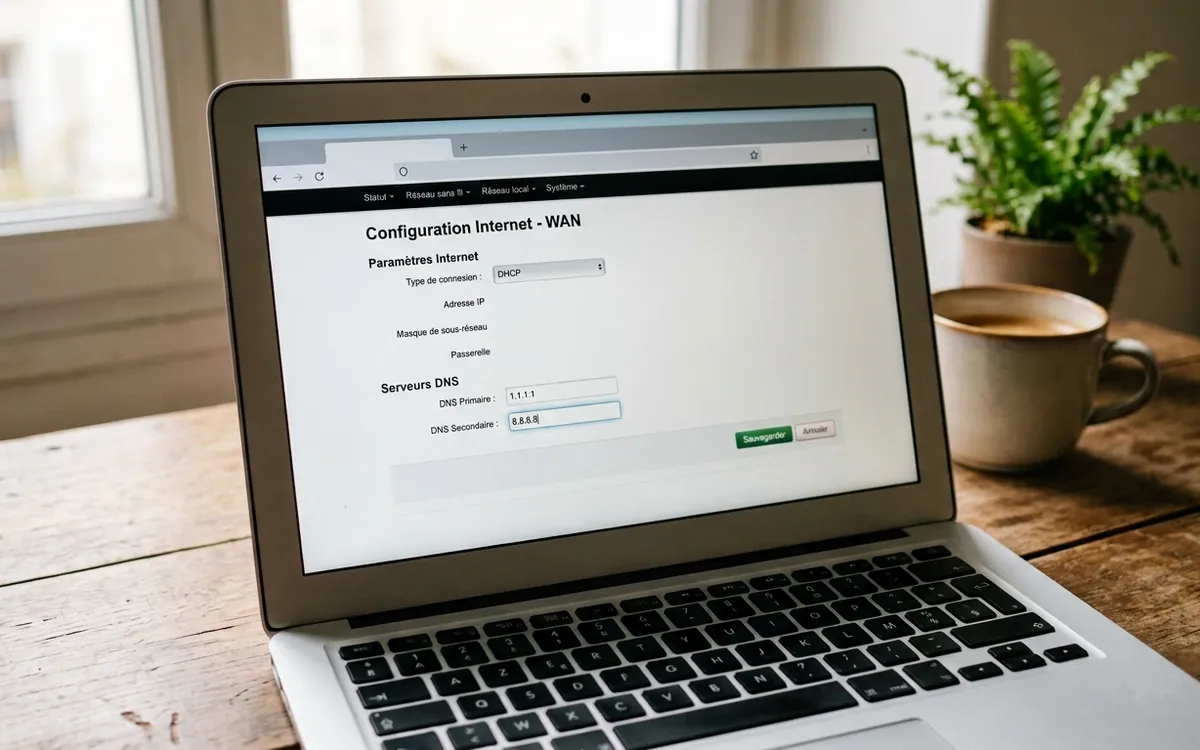 Modification des champs de serveur de noms primaire et secondaire dans l'interface SFR