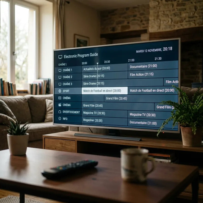 Guide électronique des programmes TV interactif synchronisé
